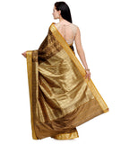 Brown Zari Woven Art Silk Saree