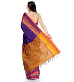 Violet Zari Woven Art Silk Saree