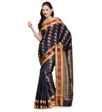 Navy Blue Zari Woven Art Silk Saree