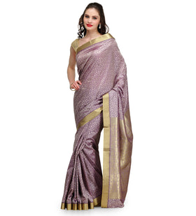 Light Purple Zari Woven Art Silk Saree