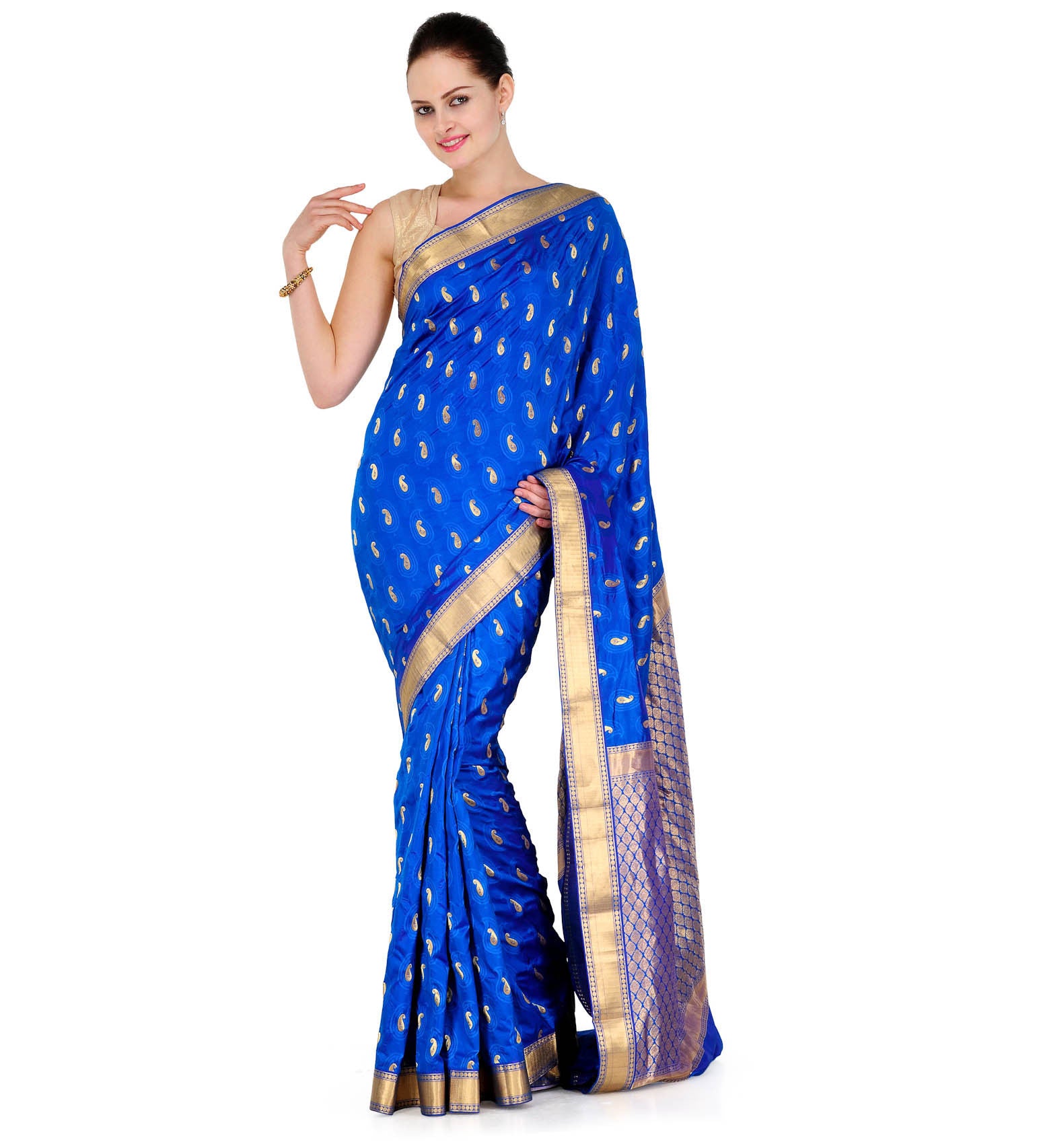 Blue Silk Kanjeevaram Saree