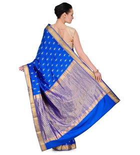 Blue Silk Kanjeevaram Saree