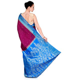 Wine Zari Woven Silk Saree