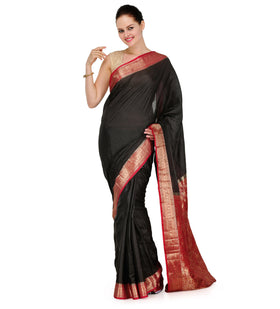 Black Zari Woven Silk Saree