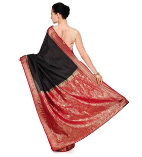 Black Zari Woven Silk Saree