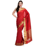 Maroon Zari Woven Art Silk Saree