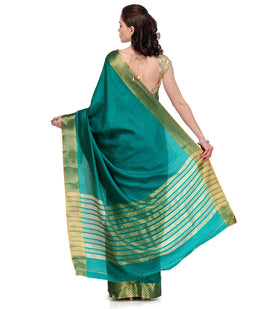 Green Zari Woven Art Silk Saree