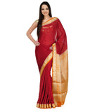 Maroon Zari Woven Art Silk Saree