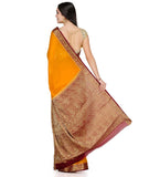 Mustard Zari Woven Art Silk Saree