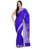 Royal Blue Resham Woven Silk Saree