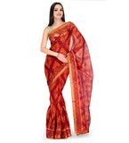 Maroon Cotton Silk Patola Saree