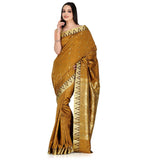 Mustard Zari Woven Art Silk Saree