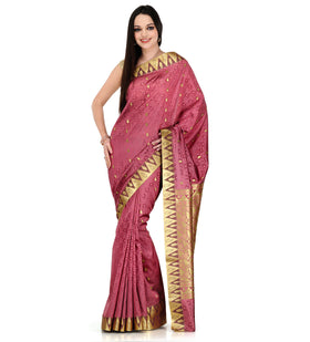 Wine Jacquard Art Silk Saree