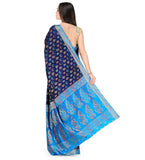 Navy Blue Zari Woven Art Silk Saree