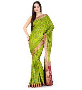 Green Zari Woven Art Silk Saree