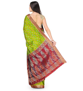 Green Zari Woven Art Silk Saree