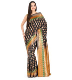 Black Zari Woven Art Silk Saree