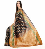 Black Zari Woven Art Silk Saree