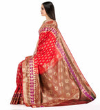 Red Zari Woven Art Silk Saree