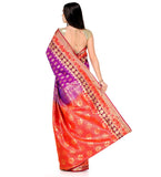 Purple Zari Woven Art Silk Saree