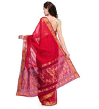 Red Zari Woven Cotton Silk Saree