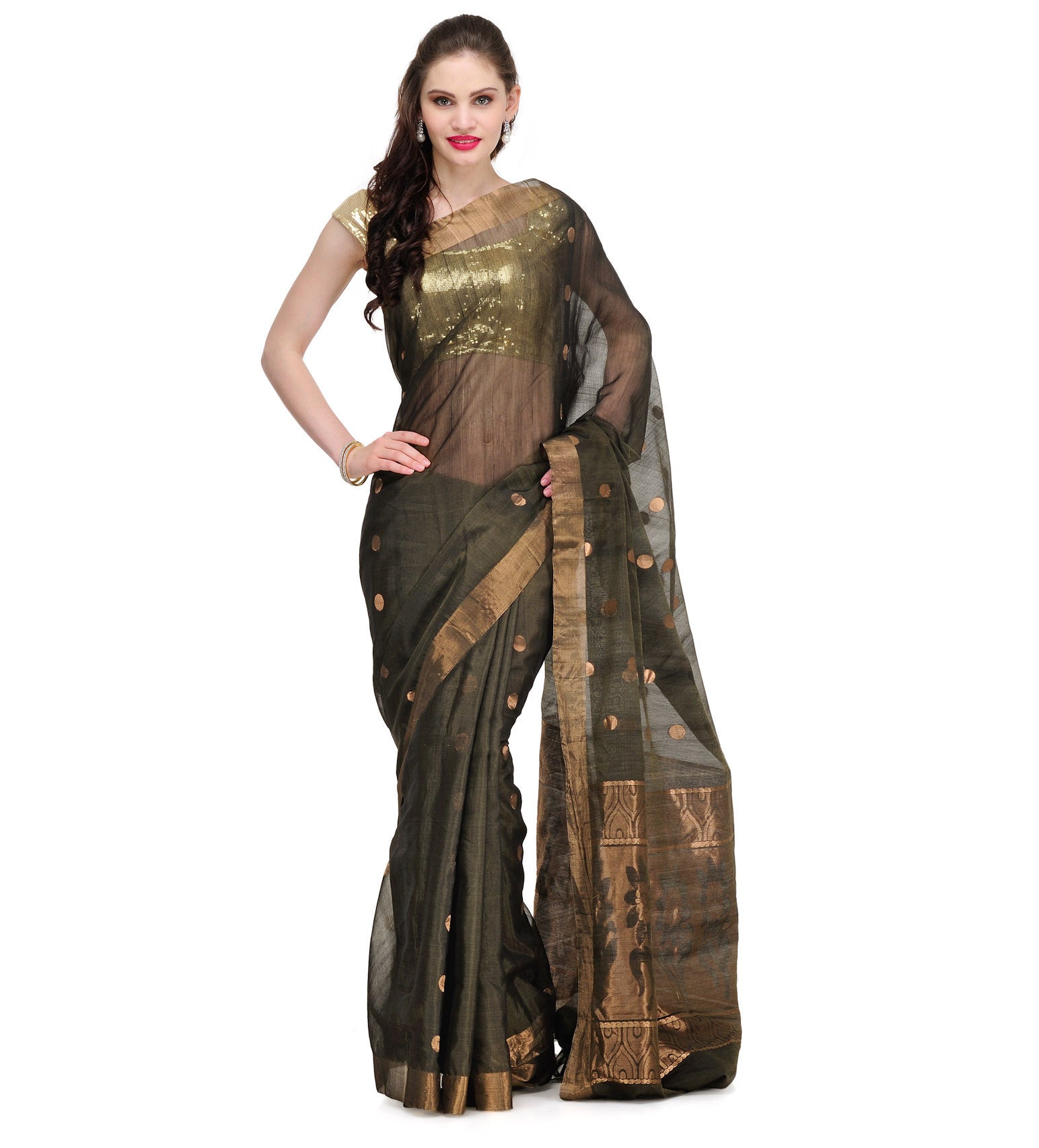 Green Zari Woven Cotton Silk Saree