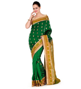 Green Zari Woven Art Silk Saree