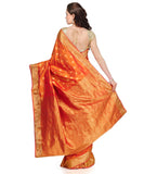 Orange Silk Kanjeevaram Saree