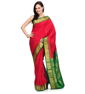 Red Silk Kanjeevaram Saree