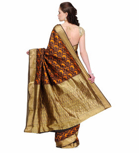 Gold Zari Woven Silk Saree