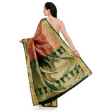 Rust Zari Woven Silk Saree