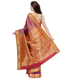 Pink Zari Woven Art Silk Saree