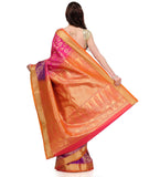 Magenta Zari Woven Art Silk Saree