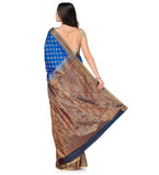 Turquoise Zari Woven Silk Saree