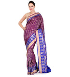 Violet Zari Woven Silk Saree
