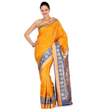 Yellow Zari Woven Silk Saree