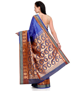 Royal Blue Zari Woven Art Silk Saree