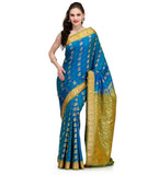 Blue Zari Woven Art Silk Saree