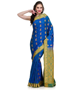 Royal Blue Zari Woven Art Silk Saree