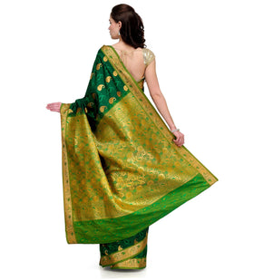 Green Zari Woven Art Silk Saree