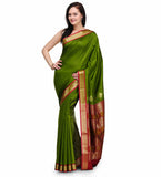 Green Bomkai Art Silk Saree