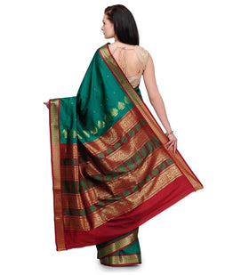 Green Bomkai Art Silk Saree