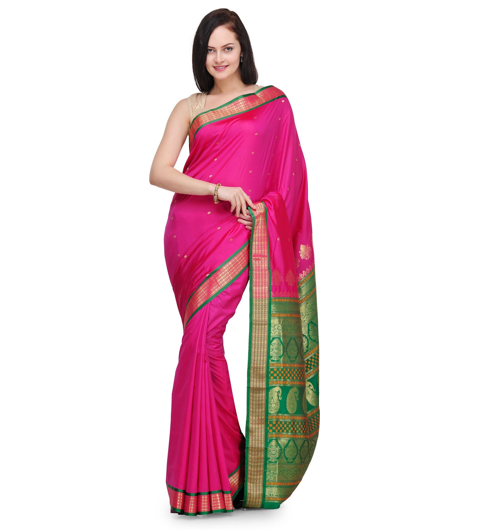 Magenta Bomkai Art Silk Saree