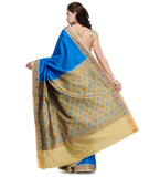 Turquoise Resham Woven Art Silk Saree