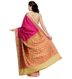 Magenta Resham Woven Art Silk Saree