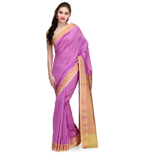 Mauve Resham Woven Art Silk Saree