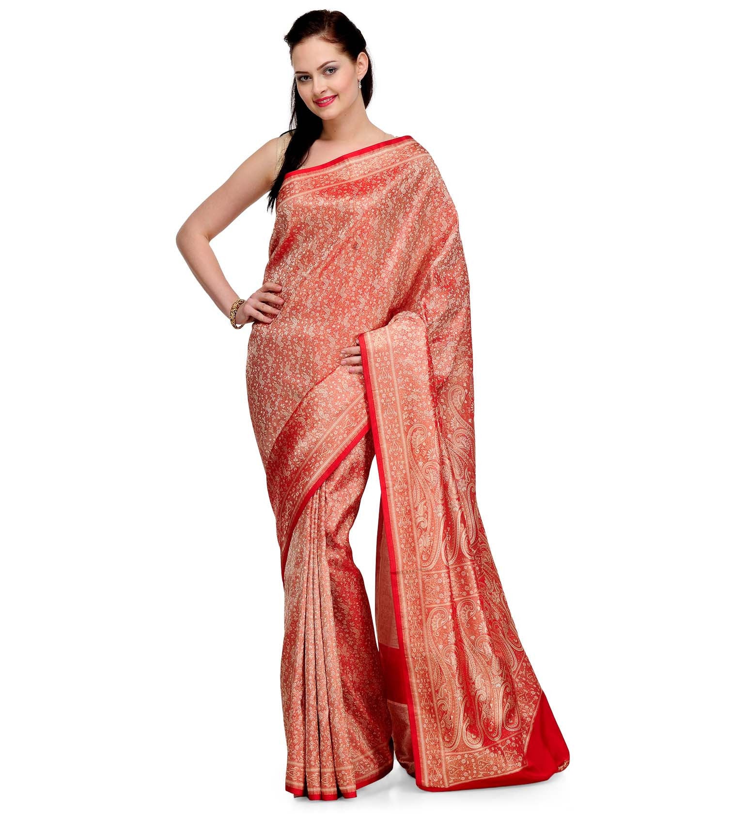 Red Zari Woven Silk Saree