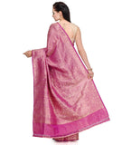 Magenta Zari Woven Silk Saree