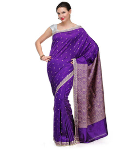 Violet Resham Woven Art Silk Saree