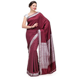 Maroon Resham Woven Art Silk Saree